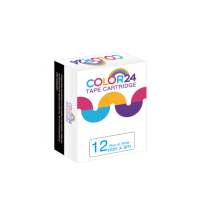 【Color24】for Brother TZ-233/TZe-233 一般系列白底藍字 副廠 相容標籤帶_寬度12mm(適用PT-H110/PT-D600)