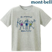 Mont-Bell WIC.T排汗T恤 Wickron排汗衣 1114383 HCH 中性款/救生衣圖案/麻灰