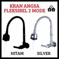 Kran Angsa Dapur Fleksibel 2 Mode / Kran Cuci Piring Drat 1/2 inch / Kran Sink Dapur Air Keran Minim