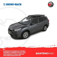 RhinoRack Pioneer Platform (1528MM X 1236MM) with SX Legs for SUBARU XV Gen 2 5dr SUV With Roof Rail