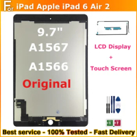 New Original LCD 9.7"For iPad Apple iPad 6 Air 2 A1567 A1566 LCD Display Touch Screen Assembly Digitizer Replacement For