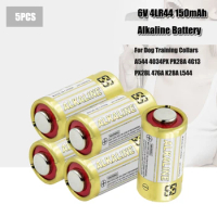 5pcs 4LR44 6V 150mAh Dry Alkaline Battery For Dog Training Collars A544 4034PX PX28A 4G13 PX28L 476A K28A L544