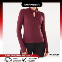 (GRANESIA) Jaket Olahraga Slim Fit Anko Active Womens Long Sleeve Ultrasoft Jacket|Jaket lari Muslim