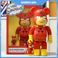 Bearbrick 400%100%THE SIMPSONS RADIOACTIVE MAN Action Figuras High Quality BEARBRICK Kids Birthday Gift