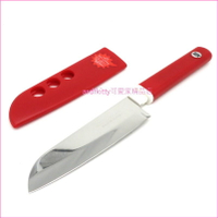 asdfkitty*日本藤次郎 KENT紅色 三德型 水果刀-附刀套-日本製