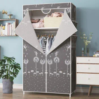 Foldable Wardrobe Household Dustproof Wardrobe Multi-layer Simple Assembly DIY Storage Wardrobe Bedroom Open Storage Cabinet