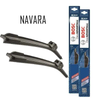 Gạt mưa xe Navara gạt mềm không xương chính hãng Bosch ( Giá 1 đôi ) size 24-18