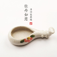 如意陶瓷墨碟毛筆架筆擱筆舔小水碟墨蝶文房四寶盛墨汁用墨池筆洗創意硯臺初學者學生國畫書法用具