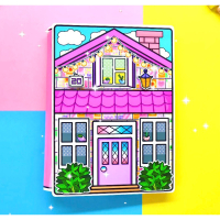 Toca Life world安静书纸娃娃屋Toca bocatwo-story modern residence paper doll paper doll house paper doll hou