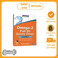 Kẹo dẻo Now Omega-3 Fish Oil Gummy Chews - Hỗ trợ sức khỏe não bộ, tim mạch