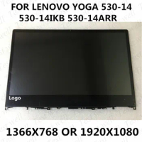 Genuine 14'' HD FHD lcd display FOR LENOVO YOGA 530-14IKB yoga 530-14ARR 530-14 TOUCH SCREEN DIGITIZER LCD ASSEMBLY 81H9