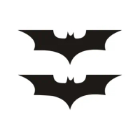 Bat pattern decorative PVC car, laptop sticker, for truck, motorcycle rear-view mirror, 10cm*3cm, waterproof and sunscreen
