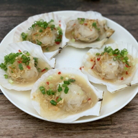 【有魚生鮮】⬇️降價優惠⬇️日本帶卵半殼大扇貝