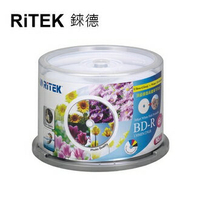 EF【RiTEK錸德】 6X BD-R 桶裝 25GB 高寫真滿版可列印式 50片/組