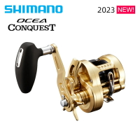 SHIMANO漁輪23新款OCEA CONQUEST小金輪日本慢搖鐵板輪慢搖小金牛