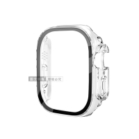 全包覆經典系列 Apple Watch Ultra 2/Ultra 49mm 9H鋼化玻璃貼+錶殼 一體式保護殼(透明)