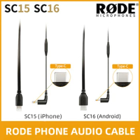 RODE SC15 SC16 SC11 DCS-1Cable Adapter Connector USB-C to Type-C Lightning Cable for iPhone Android Smartphone Microphone Cable