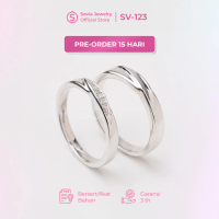 Sovia Jewelry Cincin Kawin Couple Perak Silver Desain SV-123
