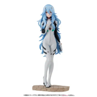 Bandai Original EVANGELION Anime Figure Ayanami Rei Shokugan Long Hair Action Figure Toys for Kids Gift Collectible Model