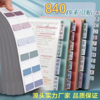 Morandi index stickers, classified writing colorful fluorescent sticky notes, bookmark transparent s