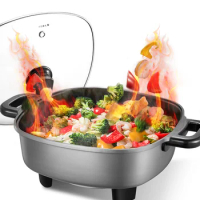 Frying Pan Fire Hot Pot Household Multi-Functional Cooker Electric Food Warmer Plug-in Integrated