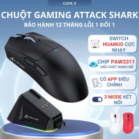 Chuột Gaming Không Dây Attack Shark R1-X11 Siêu Nhẹ Chip Paw3311 Cực Mạnh 3 Chế Độ Kết Nôi