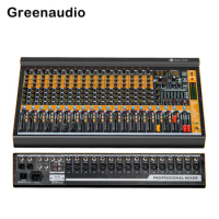GAX-MV16 16 channel professional dj audio mixer with USB with reverberation effect conference stage performance mixer