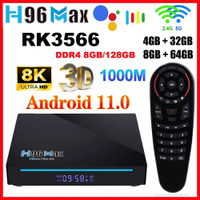 TV  Android 11 H96 MAX RK3566 RAM 8GB ROM 64GB Support 8K  Play Youtube H96Max Media Player 4G 32G Set Top  PK TOX1
