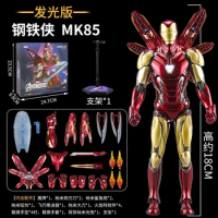 Three Zero Deluxe Avengers 3 Iron Man Mark50 Black Gold Edition Finished Product Mk85 1/10 Anime Peripheral Avengers Endgame