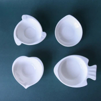 White ceramic commercial flavored dish water drop bowl soy sauce vinegar dipping dish household hot pot small seasoning dish