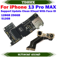 100% Working LL/A For iPhone 13 Pro max Motherboard Full Chips Mainboard Clean iCloud Main Logic Board Tested 128/256G 512GB