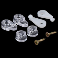 50PCS Glass Panel Retainer Clips Clear Mirror Holder Clips For Cabinet Door Retainer Mirror Cabinet Fix Clips Furniture Hardware