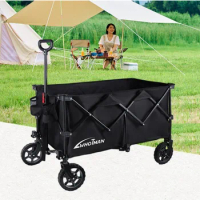 Outdoor Folding Camper Camping Trolley Quick Storage Camping Trailer Fishing Outing Shopping Portable Small Trailer