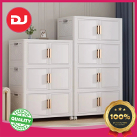 【DJ】[HEAVYDUTY] 70-75cm (1/2/3/4/5 Layers) Kabinet Kotak Simpanan Lipat Roda Twin Door Cabinet Stora