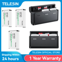 TELESIN For SONY NP-BX1 Battery 3 Way Fast Charger Box For Sony FDR-X3000R ZV-1 RX100 M7 AS300 HX400 HX60 WX350 AS300V And Other