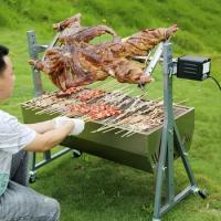Grill Stand Camping Stainless Steel Firewood Stove Foldable Nature Hike Grill Cooking Accessories Camper Brazier Cookware