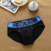 【ขายดี】  Selling Well  Men's Underwear, Fashion Underwear Auscalibum Brief Style, Cotton Fabric, Sof