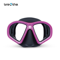 Breathe 低容量自由潛水面鏡 矽膠霧框消光款