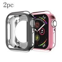 2PC Watch Case Suitable for Apple watch 5 44mm Protector Series Se 6 5 4 3 40mm 42mm 38mm TPU Watch Case