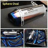 Knalpot ORIGINAL DX Generation Sphere Oval (FULL SYSTEM) R25, MT25, CBR 250R, CBR 250RR, Ninja 250 K