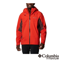 Columbia哥倫比亞 男款-鈦OT3D防水外套-橘紅 UWE89190AH / S23