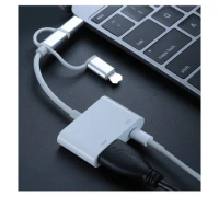 3 in 1 HDMI-Compatible AV Adapter - Lightning To 1080P Video for IOS Android Micro USB Type C