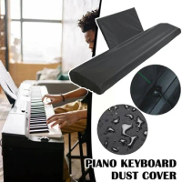 88-Key Piano Keyboard Dust Cover With Music Stand Cover Electric Piano Cover Dustproof Washable With Shrinkable Drawstring