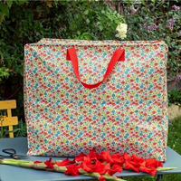 《Rex LONDON》環保搬家收納袋(繽紛小花) | 購物袋 環保袋 收納袋 手提袋 棉被袋