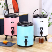 不銹鋼奶茶桶擺攤專用保溫桶冷熱雙層加大容量保溫桶水果茶奶茶店