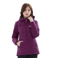 【遊遍天下】女款中長版顯瘦防風防潑水禦寒羽絨外套22022紫紅(M-5L)