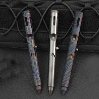 Creative Tactical Pen EDC Solid TC4 Titanium Alloy Bolt Action Pocket Ball Pen