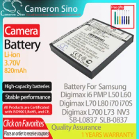 CameronSino Battery for Samsung Digimax i6 PMP L50 L60 L70 L80 i70 i70S L700 L73 fits Samsung SB-L0837 Digital camera Batteries