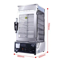 High Quality Steamed Bun Steamer Machine, Dumpling Bread Warmer Cabinet, Steaming Bun Warmer
