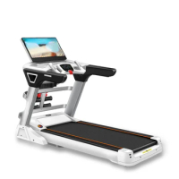 foldable 3.0hp motorized body fit LED Screen commercial gym equipment treadmill with wifi tv surf internet